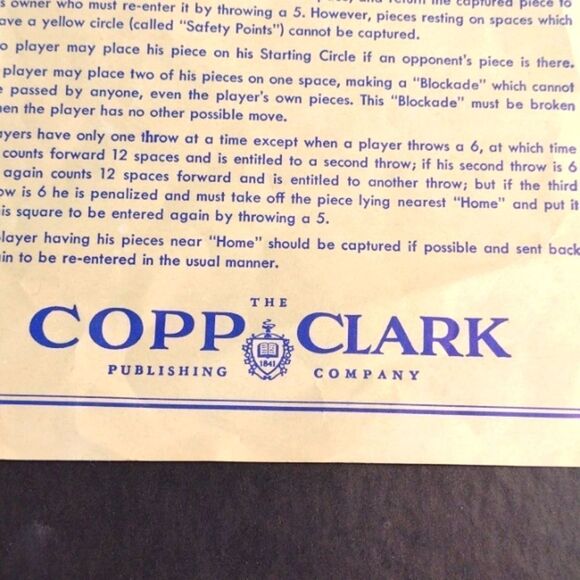 Vintage 1970s Copp Clark Parcheesi Board Game - Picture 9 of 9